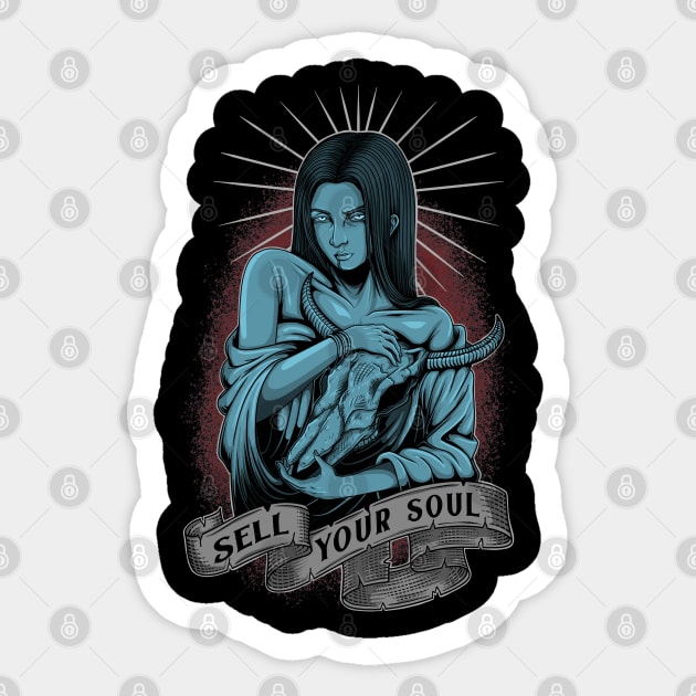 Sell Your Soul Sticker by Tonymidi Artworks Studio